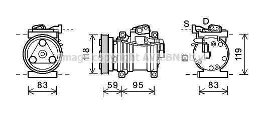 AVA QUALITY COOLING Компрессор, кондиционер KAK200